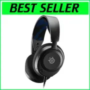 SteelSeries Arctis Nova 1P Gaming Headset — Lightweight, Retractable Mic, Black