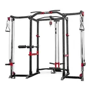 Reeplex Power Rack + Cable Crossover Attachment and Lat Pulldown Attachment