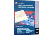 Rexel Laminating Pouch 75 Micron A4 Clear Pack 100