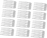 LOLIPPYY 50Pcs DIY Hair Combs Five Teeth Tuck Comb Accessories for Women and Handmade Headdress Tool Silver Color for All Hair Styles