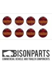 UNIVERSAL REAR ROUND HAMBURGER TAIL LAMP LIGHT WITH NUMBER PLATE LAMP BP95-021X8