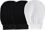 ADOCARN 3Pcs bath gloves Exfoliating mitt exfoliating exfoliator exfoliate exfoliating glove exfoliating wash gloves shower gloves shower washcloth gloves Body child Viscose fiber Hand rub