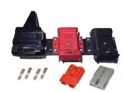 Anderson Plug 50r Amp x2 & Covers & 12 pin Flat Trailer Socket Mounting Bracket