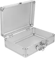 Operitacx Aluminum Alloy Portable Briefcase Compact Hard Storage Case for Tools Makeup Accessories Durable Lightweight Design with Versatile Storage Options