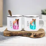 【有貨】BUT FIRST COFFEE GIRL 印花馬克杯創意咖啡杯飲品甜品早餐牛奶杯搪瓷杯提手飲品送禮佳品