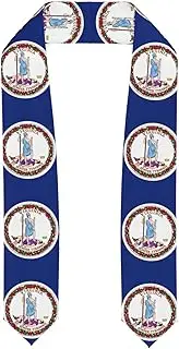 [EdWal] Flag of Virginia print Graduation Stole and Sash Class for Unisex Adult Honor Stole Honor Stole of 2025
