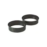 2pc Avanti 9cm Egg & Crumpet Non-Stick Rings - Black