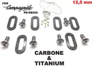 CAMPAGNOLO: 6 shoe plates in Carbone + 6 screws in Titanium !!! lighter&stronger