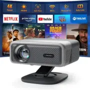 [Netflix Officially&AI Auto Focus]Smart Projector with Wifi and Bluetooth,Aut...
