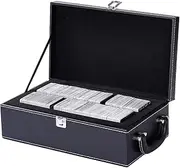 Holds 2000+Card Case Holder Trading Card Box Organizer Storage Comlatible with C.A.H,Yugioh,Phase10,Uno,MTG,Dominion,Baseball Card, Sport Cards, Fits Main Game and All Expansions(Case Only)