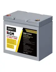 [Giantz] AGM Deep Cycle Battery 12V 75Ah Box Portable Solar Caravan Camping