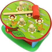 HONITANO 1 Set Wooden Column Beat for Educational Hammer Pounding Game for Coordination Development Paint Finish for Early Learning and Imagination