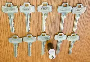 Best Access Brass Core Type C 7 Pin Keyway 10 Premium Matching Keys 1CP7 No Tail