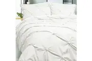 Puffy Quilt Cover Set White by Accessorize