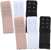 [Ipetboom] 6Pcs Extender Comfortable Elastic Extension Buckle for Women Hooks Black for Pregnancy Weight Gain Tight Bras