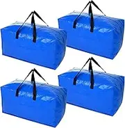 YZK 4 Pack Extra Large Moving Bags, Large Moving Boxes With Handles, Strong Packing Boxes For Moving House Essentials, Clothes Storage Bag For Bedding, Space Saver, Clothes Organiser