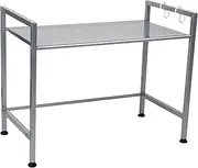 Mind Reader Kitchen Storage, Microwave Stand, Shelf Organizer, Rack Shelf, Metal, 23.75" L x 12.75" W x 18.75" H, Silver