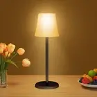 Rechargeable Cordless Table LampDimmable LED Desk Lamp 3 Colors Touch Control