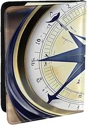[JEJEA] Sail Boat Nautical Compass Print Travel Organizer Credit Cards Case Passport BookPassport Holder Cover Wallet forTraveling,, Black, One Size