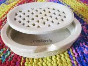WHITE MARBLE SOAP DIS SOAP HOLDER