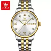 OLEVS Quartz Watches Date Stainless Steel Waterproof Diamond Man's Wristwatch