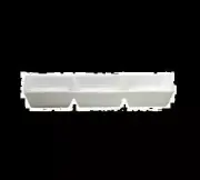 Oneida R4020000945 Fusion Bright White 3-Compartment Porcelain Dish - 3Dz