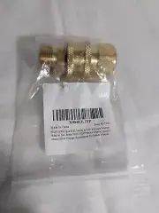 Pressure Washer Adapter Set, M22, 14mm to 3/8'' Quick Connect, Brass 5000 PSI