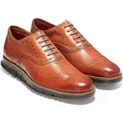 NWT Cole Haan Men's Zerogrand Wing Oxford, british tan leather/java-Size 8