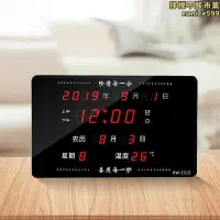 在飛比找Yahoo!奇摩拍賣優惠-【現貨】2021新款萬年曆電子鐘座鐘座鐘夜光靜音數字掛鐘客廳