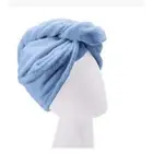 NEW Turbie Twist Microfiber HAIR TOWEL WRAP Women Men Blue Twist & Loop Turban