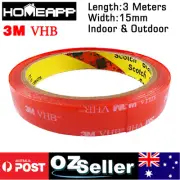 3M VHB 15mmX3m Double-sided Clear Transparent Acrylic Adhesive Tape