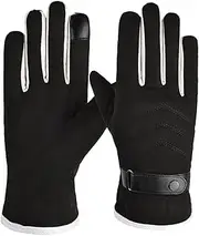 [Generic] Autumn andWarm Velvet Gloves for Men Plus Thick Velvet Touch Screen Gloves to P