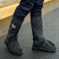 在飛比找PChome24h購物優惠-【BeOK】高筒反光防水防雨鞋套 黑色 尺寸可選
