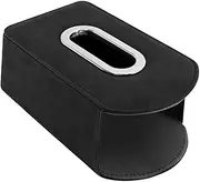 LOORGVEL Car Tissue Holder Hanging Tissue Box Cover for Convenient Access Ample Storage Space Easy Installation Elegant Design Vehicle Accessories Black