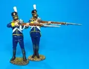 Two Figures Firing, Blue Trousers, 21st Line Infantry Regt PORT-09B John Jenkins