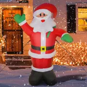 Inflatable Party Decorations 8ft Santa Claus Inflatable Garden Christmas Decoration with LED, Best Gift for Indoor and Outdoor Christmas Party