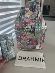 Brahmin Backpack Allie Day lily Melbourne & Wallet Flowers Colorful Multi