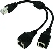 RJ45 1 Male to 2 Female Socket Port LAN Ethernet Network Splitter Y Stable Transmission Cat5e Cat5 Cat6 Easy Adapter Cable