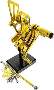 Motorcycle Accessories Motorcycle Rearset Footrest Footpeg CNC Aluminum Alloy Pedal Foot Peg Rearset Rear Set For VFR400 For NC30 For RVF400 For NC35 KIKRCFSQ(5)