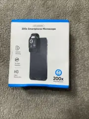 200X Phone Mini Pocket Microscope with LED 200X without CPL Black