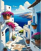 pvoodire Landscape Paint by Numbers Kit for Adults,Scenery Paint by Number on Canvas,Paint by Number Perfect for Gift Home Wall Decor(16x20inch)