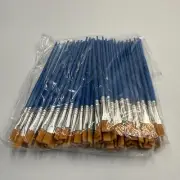 100Pcs Small Paint Brushes Bulk, Anezus Flat Top Acrylic Classroom Brush for ...