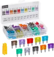 120 Pieces Mini Fuse Kit, Car Fuses Assortment Kit -Mini Size(2A/3A/5A/7.5A/10A/