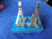 VINTAGE CAMPAGNOLO SUPER RECORD ALLOY TOE CLIPS SUPERLEGGERI SMALL S NOS IN BOX