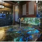 60"x36" Rectangle Labradorite Stone Kitchen Countertop Handmade Dining Table Top