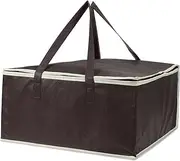 Food Delivery Bag 16" Insulated Bag Cooler Bag Insulation Folding Picnic Portable Ice Pack Food Thermal Bag Food Delivery Bag Pizza Bag (Color : Red) (Color : Coffee)