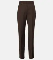 [Jacquemus] Jacquemus Tibau high-rise straight pants UK 8 brown