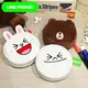 LINE FRIENDS 立體圓臉萬用包 收納包 零錢包 化妝包 熊大 兔兔 饅頭人 正版