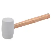 Master Mechanic JK160110 White Rubber Mallet, 16 oz. - Quantity 1