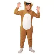 Kids Girls Boys Soft Fluffy Animal Lion A2Z Onesie One Piece Xmas Costume 2-13